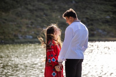 In embroidered shirts, Carpathians. Image #3