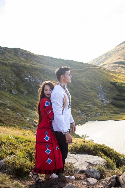 In embroidered shirts, Carpathians. Image #11
