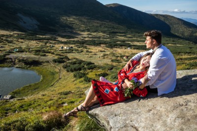 In embroidered shirts, Carpathians. Image #13