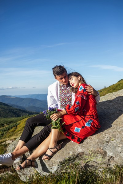 In embroidered shirts, Carpathians. Image #15