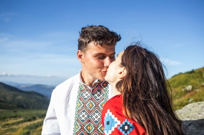 In embroidered shirts, Carpathians. Image #16