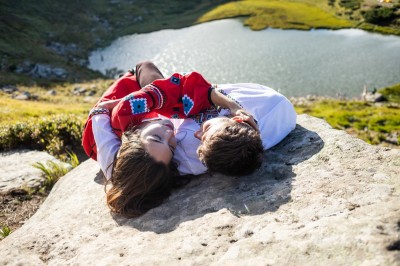 In embroidered shirts, Carpathians. Image #17