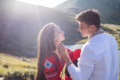 In embroidered shirts, Carpathians. Image #18