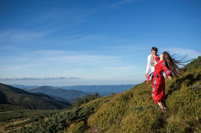 In embroidered shirts, Carpathians. Image #19